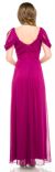 U-Neck Empire Cut Long Formal Dress With Hanging Sleeves back